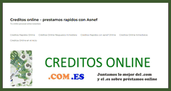 Desktop Screenshot of creditosonline.com.es